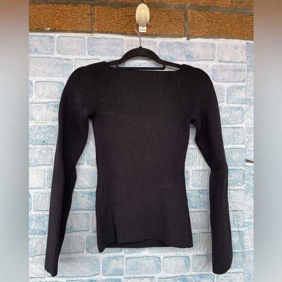 PIXIE MARKET CHIARA KNIT BUSTIER TOP IN BLACK SIZE MEDIUM - Picture 4 of 14